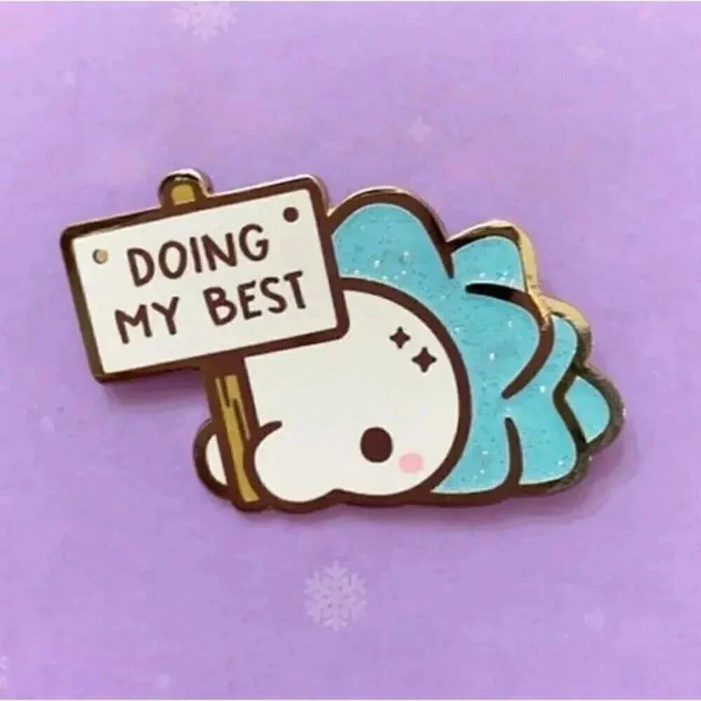 Snom Effort: 'Doing My Best' Pokémon Enamel Pin - Adorable Collectible - Picture 2 of 4